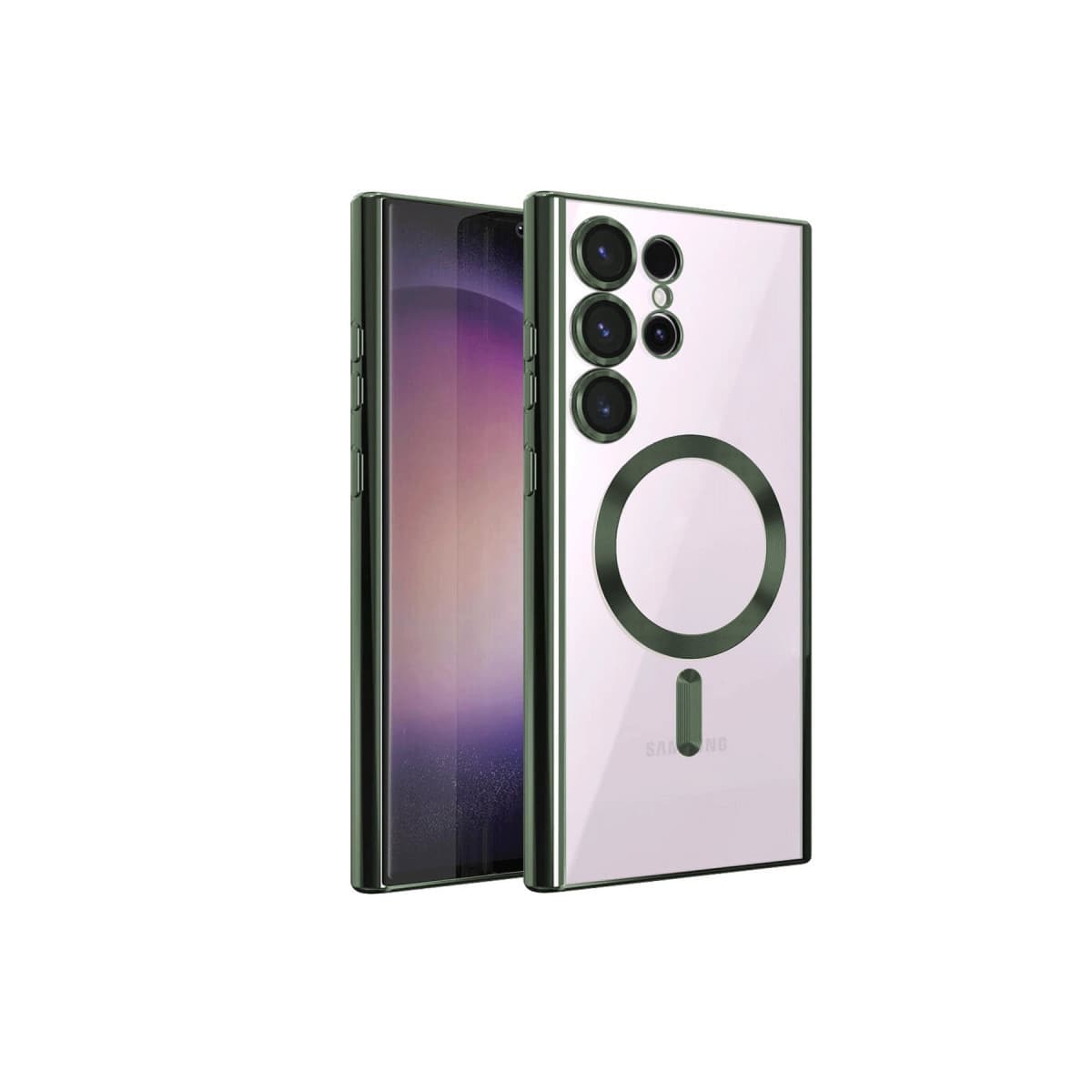 Galaxy S24 Ultra Kılıf Kross Magneticsafe Kapak - Koyu Yeşil