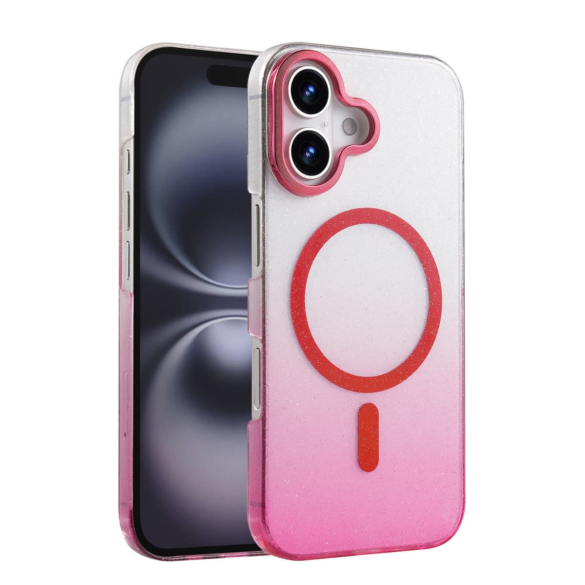 iPhone 16 Plus Glossy Magsafe Kapak - Pembe