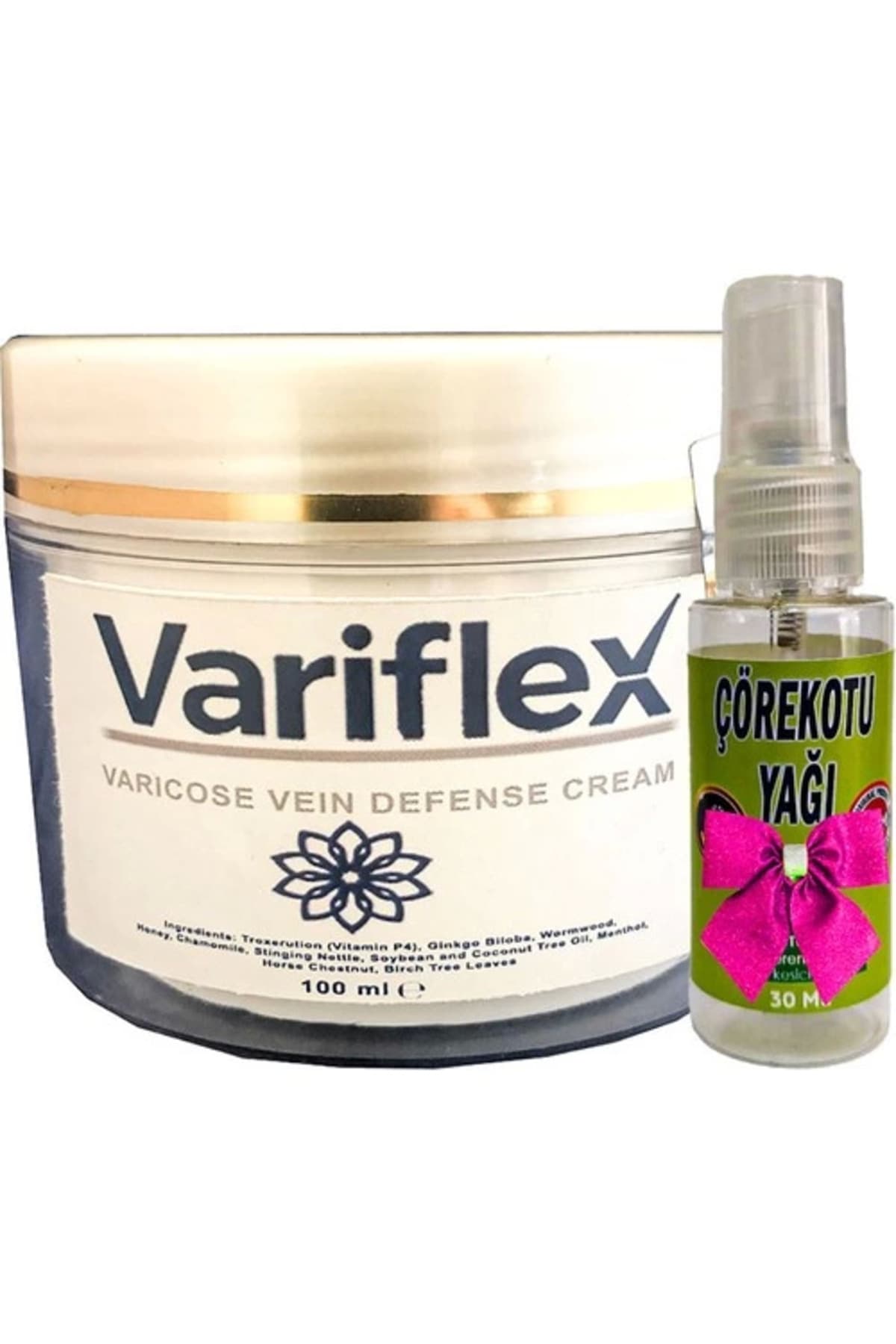 Variflex Krem Bacak Bakımı 100 ml Waris Kremi+ Hediye 30 ml Çörek Otu Yağı