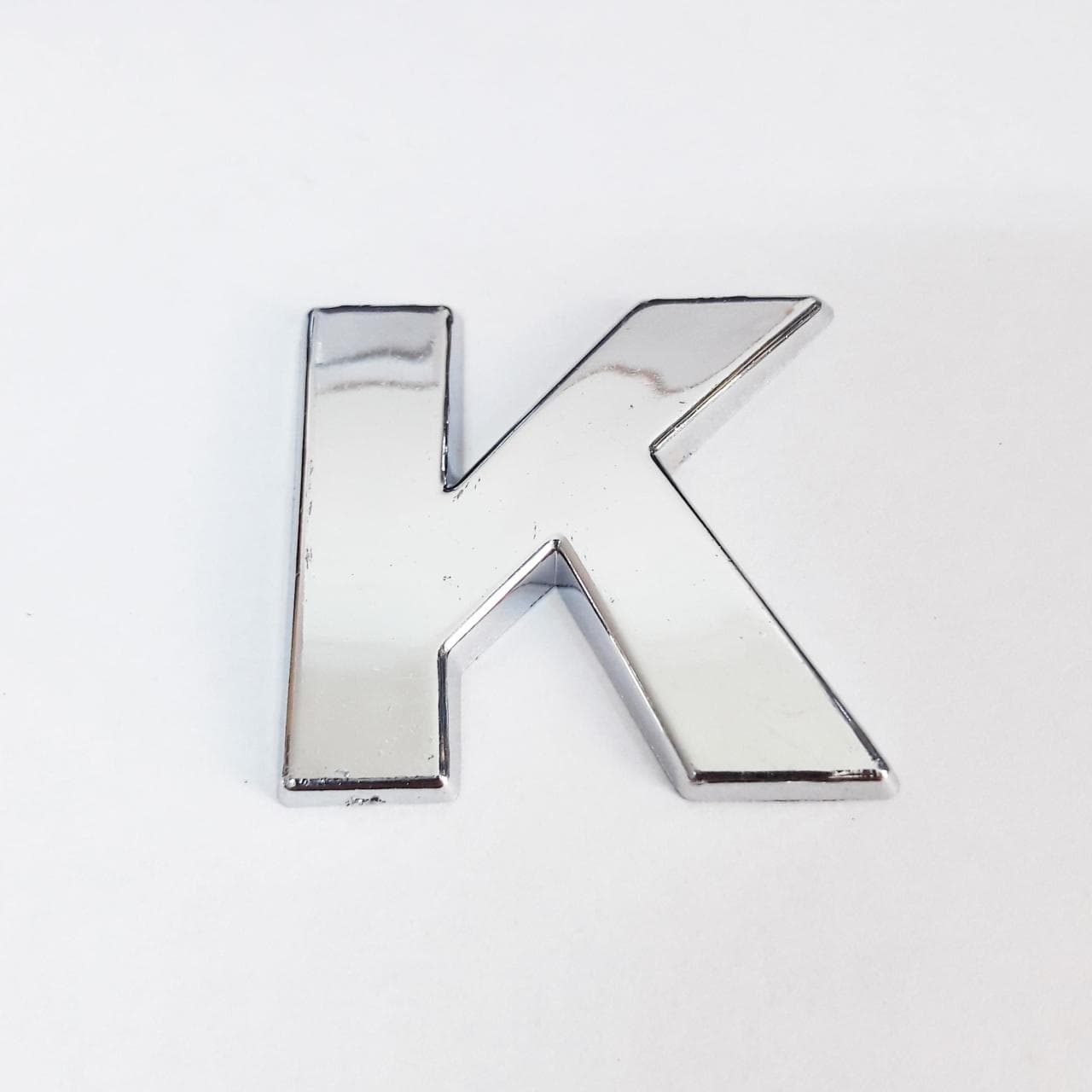 K Harfi 3,75 cm Krom Yapışkanlı