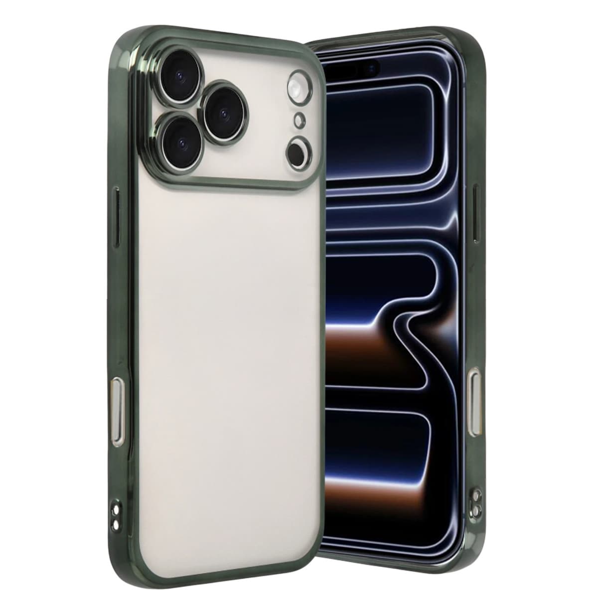 iPhone 17 Pro Razer Lensli Silikon - Yeşil