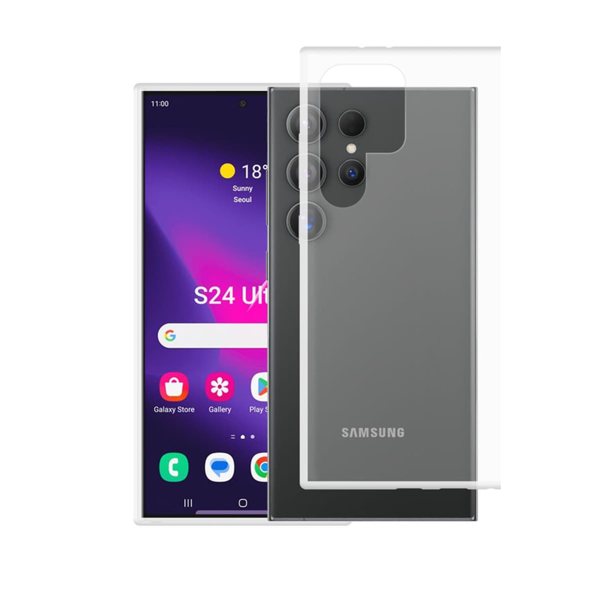 Galaxy S24 Ultra Kılıf Lüx Şeffaf Silikon