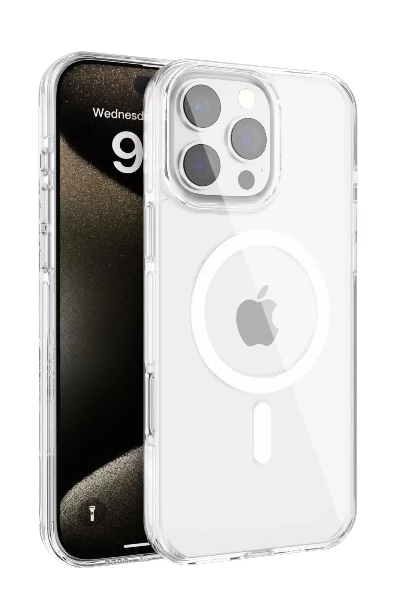 iPhone 16 Pro Gleam PC Sert Magsafe Kılıf - Şeffaf