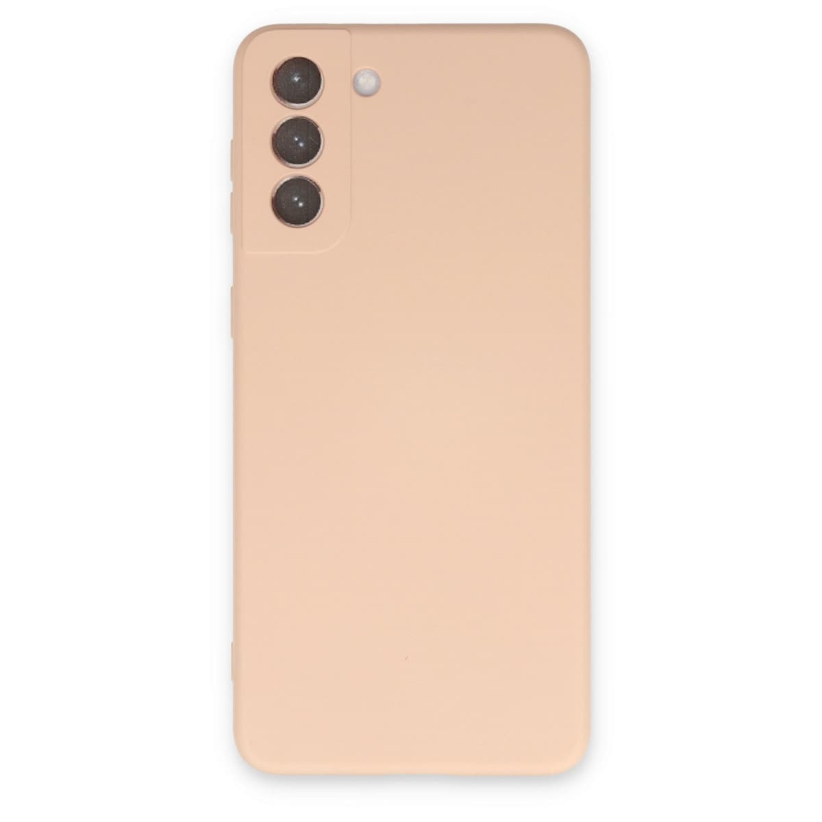 Galaxy S21 Plus Kılıf Nano içi Kadife Silikon - Pudra