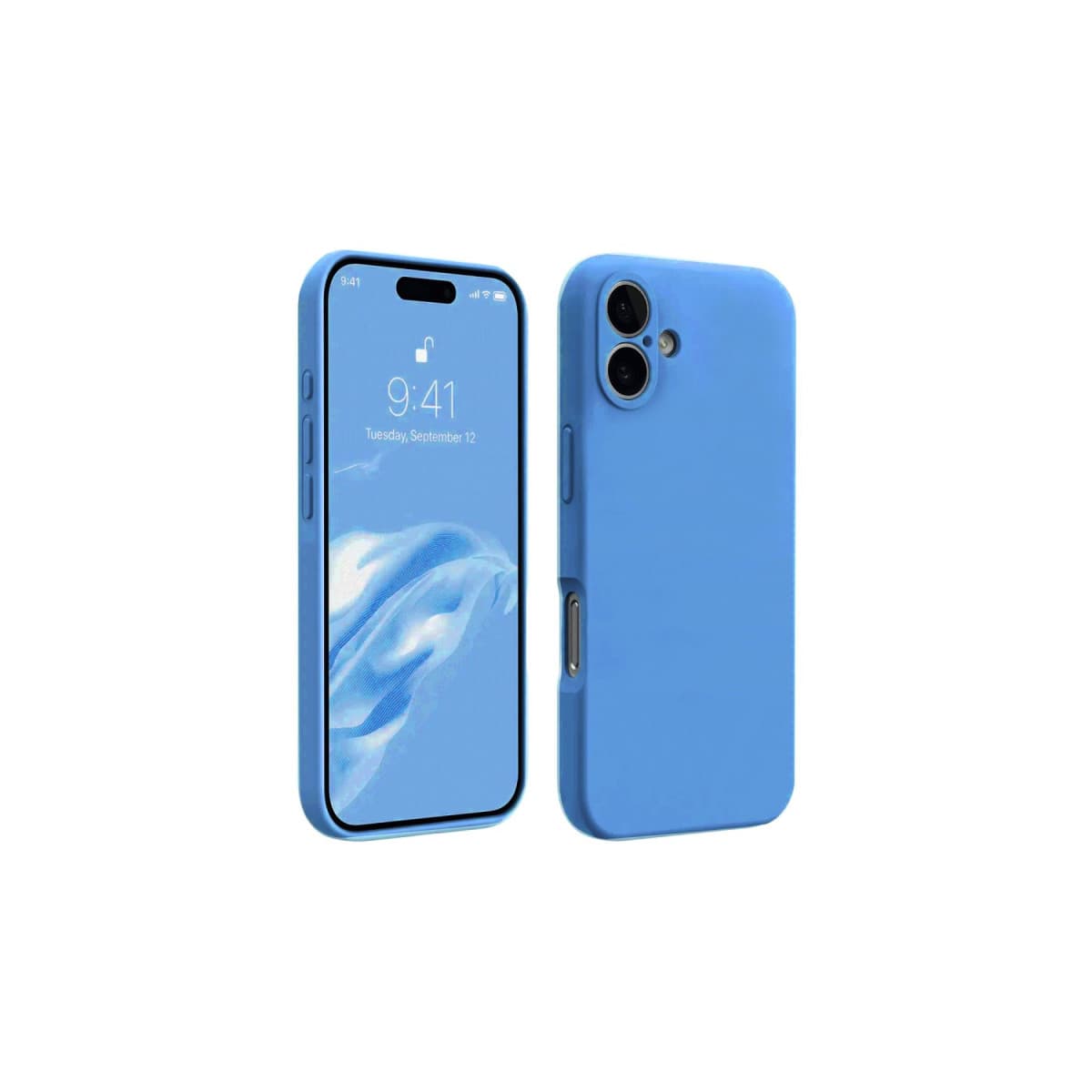 iPhone 16 Plus Kılıf First Silikon - Mavi