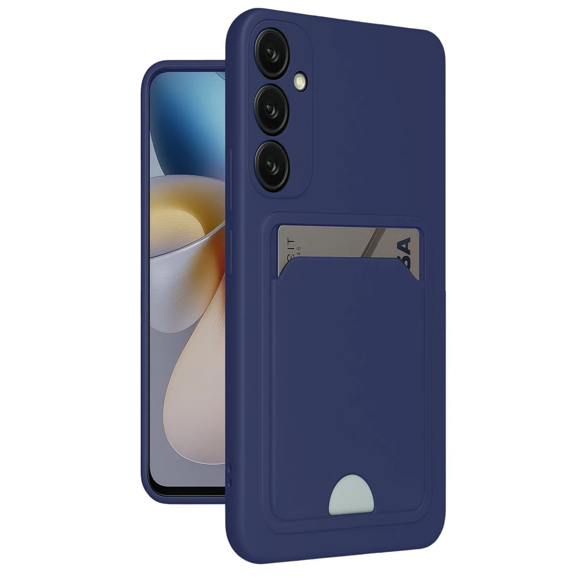 Galaxy A35 5G Kılıf Kelvin Kartvizitli Silikon - Lacivert
