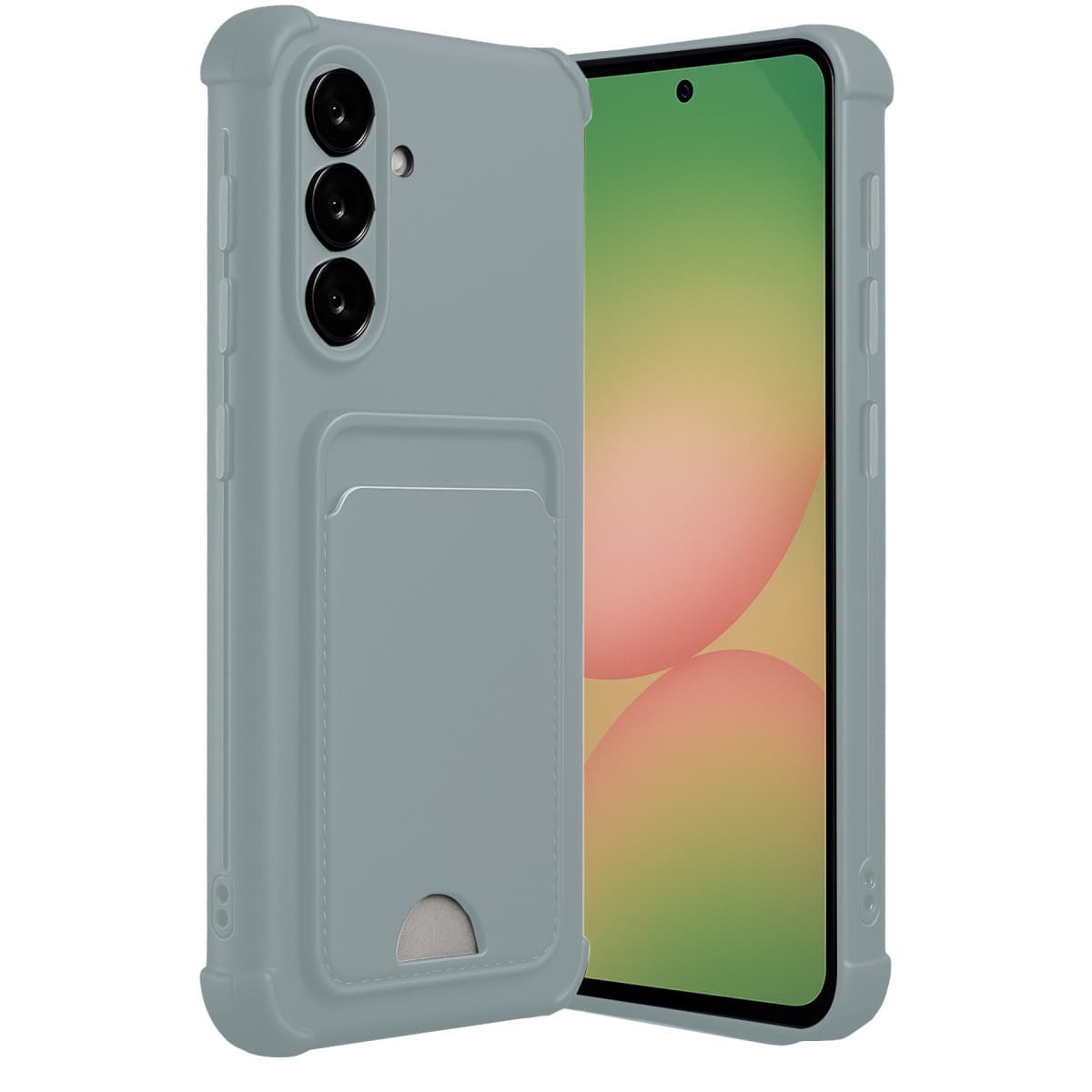 Galaxy A56 Kılıf Kelvin Kartvizitli Silikon - Açık Yeşil