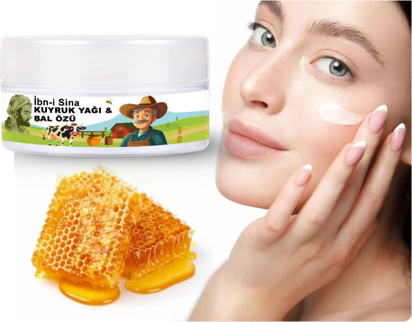 Ibn-I Sina 50 ml Kavanoz Kuyruk Yağı ve Bal Özü / Yüz Bakım Kremi