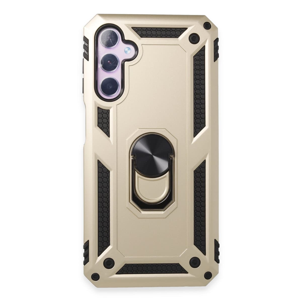 Galaxy A14 4G Kılıf Sofya Yüzüklü Silikon Kapak - Gold