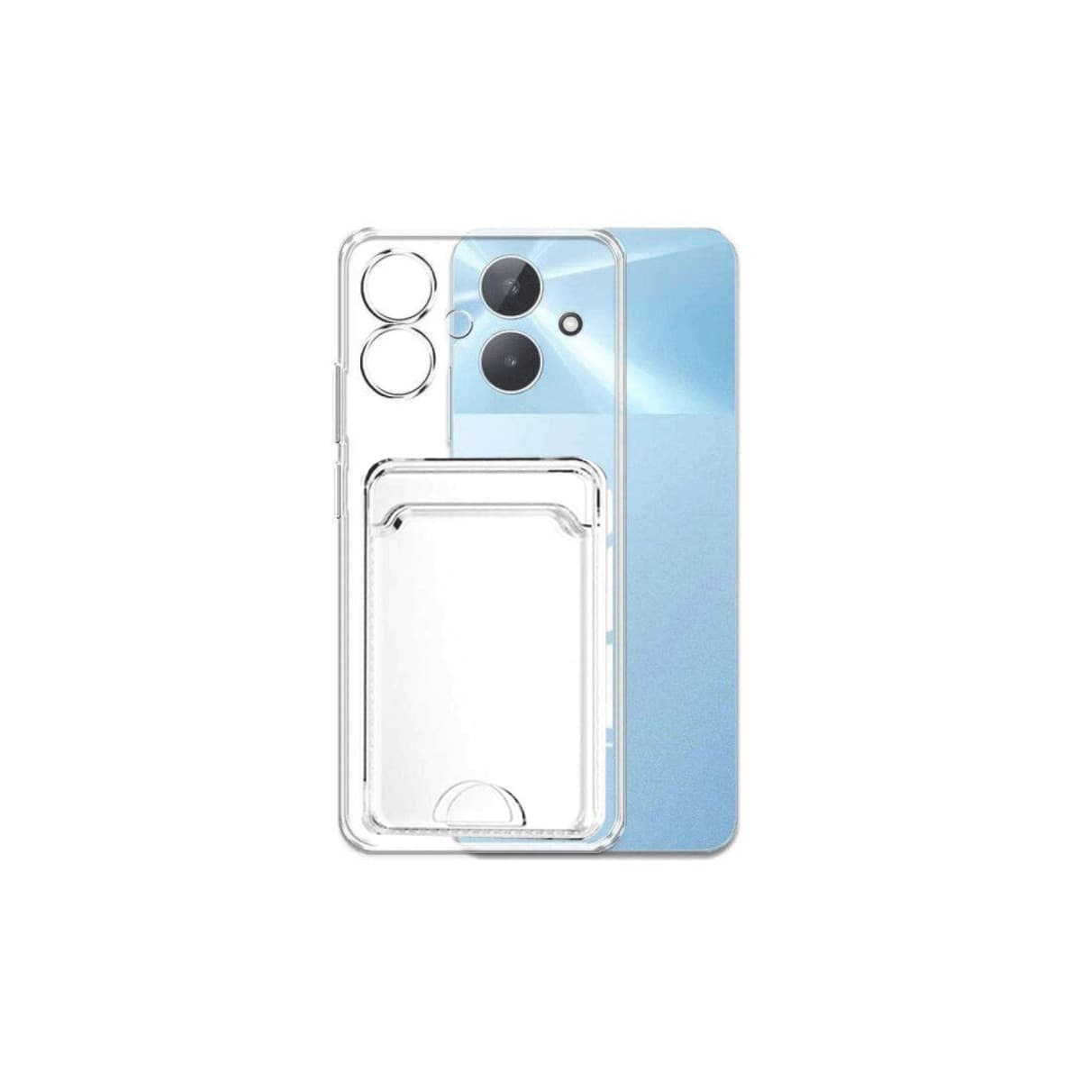Note 60 Kılıf Kart Şeffaf Silikon - Şeffaf