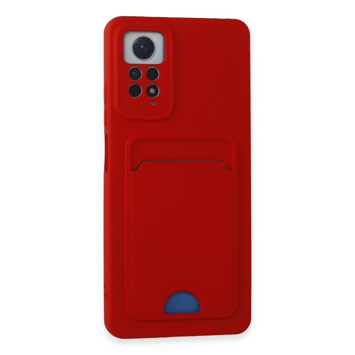 Note 12 Pro 4G Kılıf Kelvin Kartvizitli Silikon - Kırmızı
