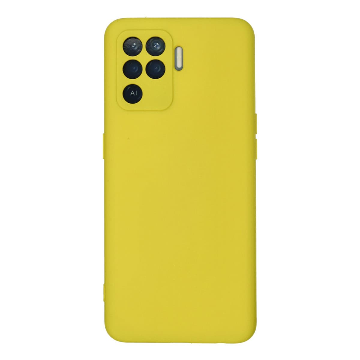 Reno 5 Lite Kılıf Nano içi Kadife Silikon - Sarı
