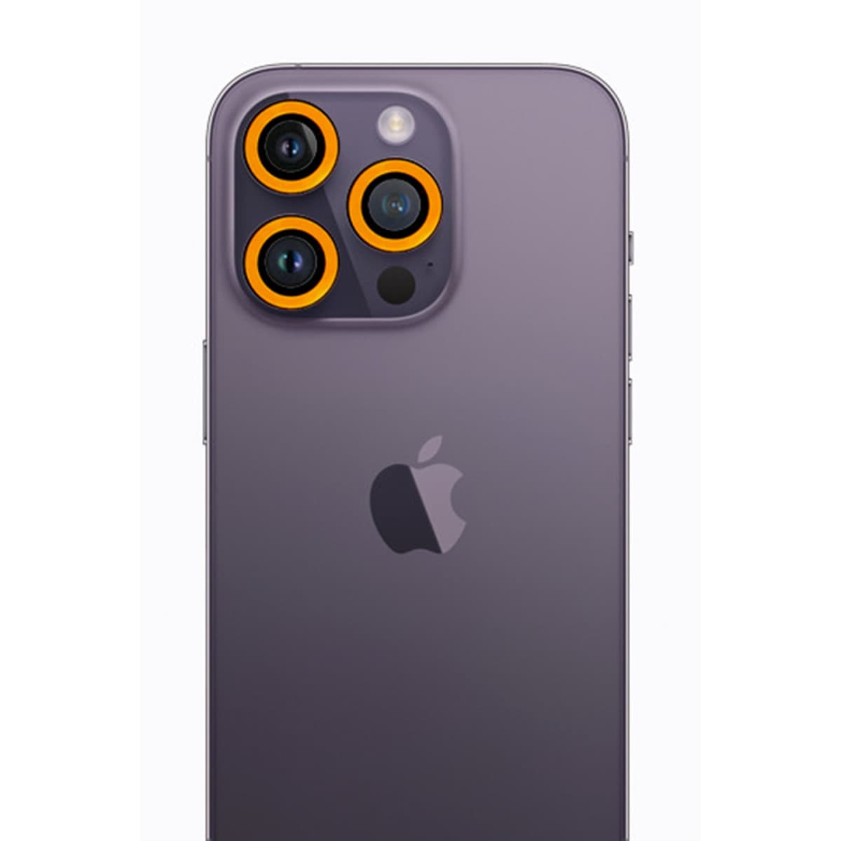 iPhone 12 Pro Max Neon Fosforlu Kamera Lens - Sarı