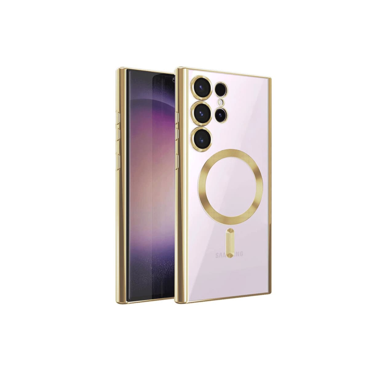 Galaxy S23 Ultra Kılıf Kross Magneticsafe Kapak - Gold