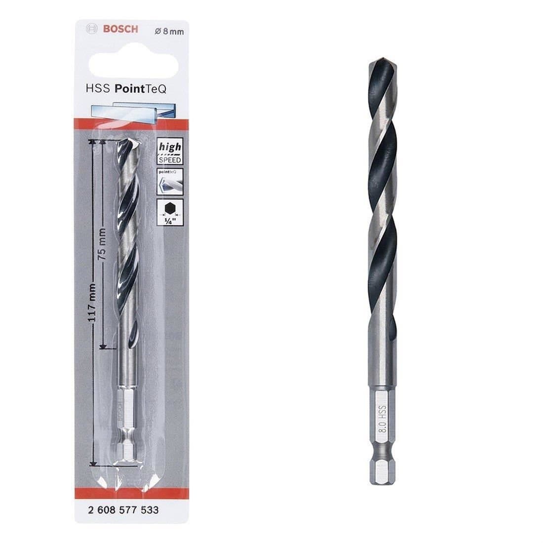 Pointteq Altıgen Şaftlı Matkap Ucu 8 mm