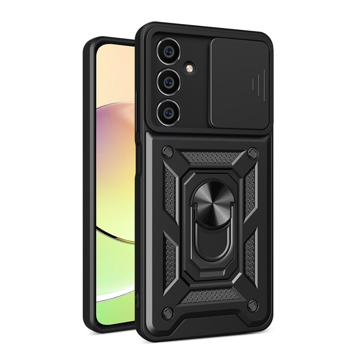 Galaxy A05S Kılıf Pars Lens Yüzüklü Silikon - Siyah