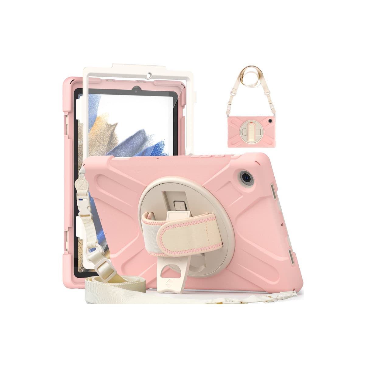 Galaxy X200 Tab A8 10.5 Kılıf Amazing Tablet Kapak - Pembe
