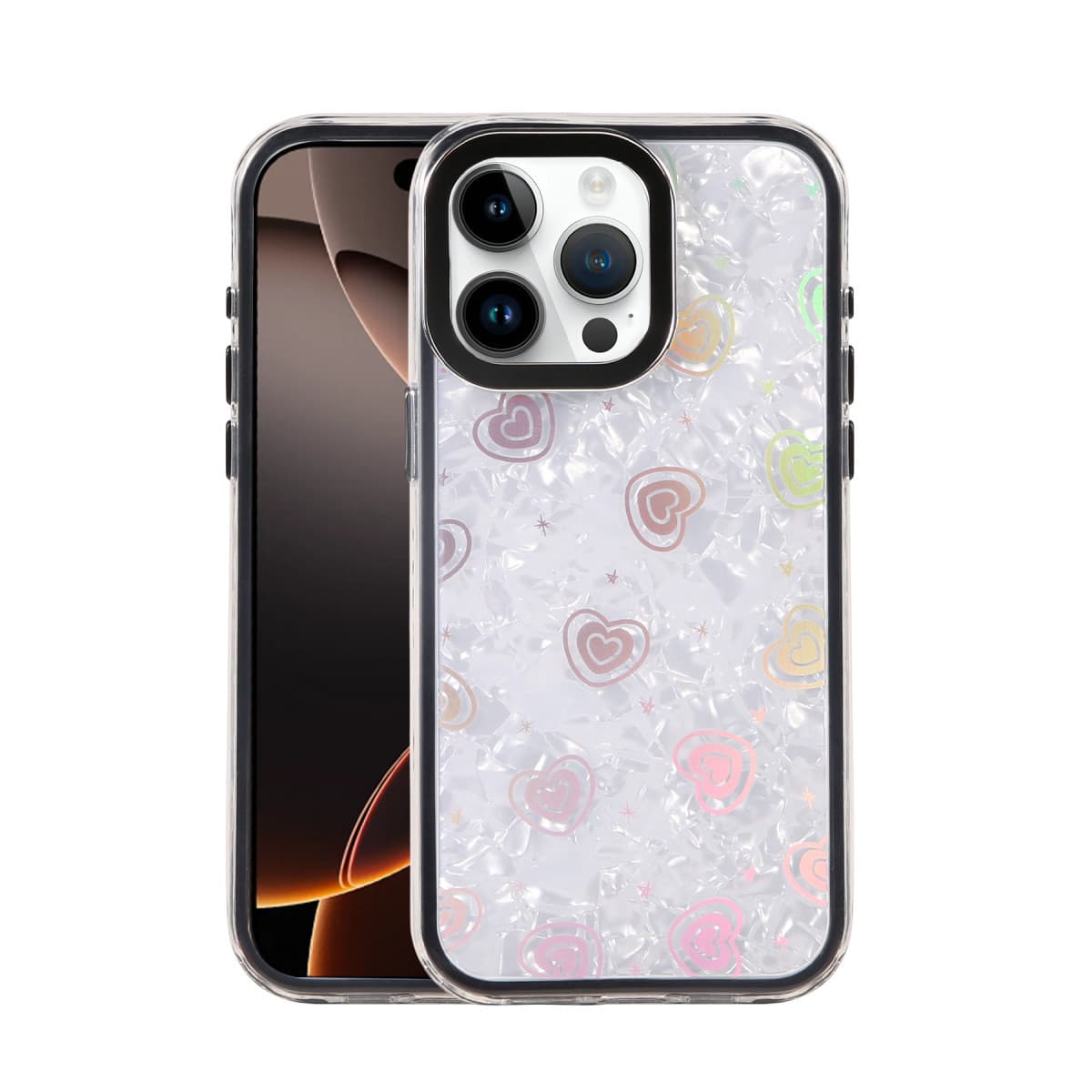 iPhone 15 Pro Max Lumi Desenli Kapak - Siyah