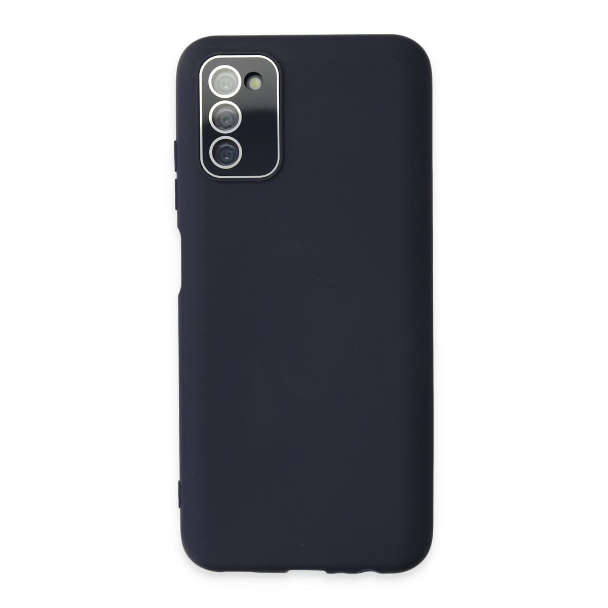 Galaxy A03S Kılıf Lansman Glass Kapak - Lacivert