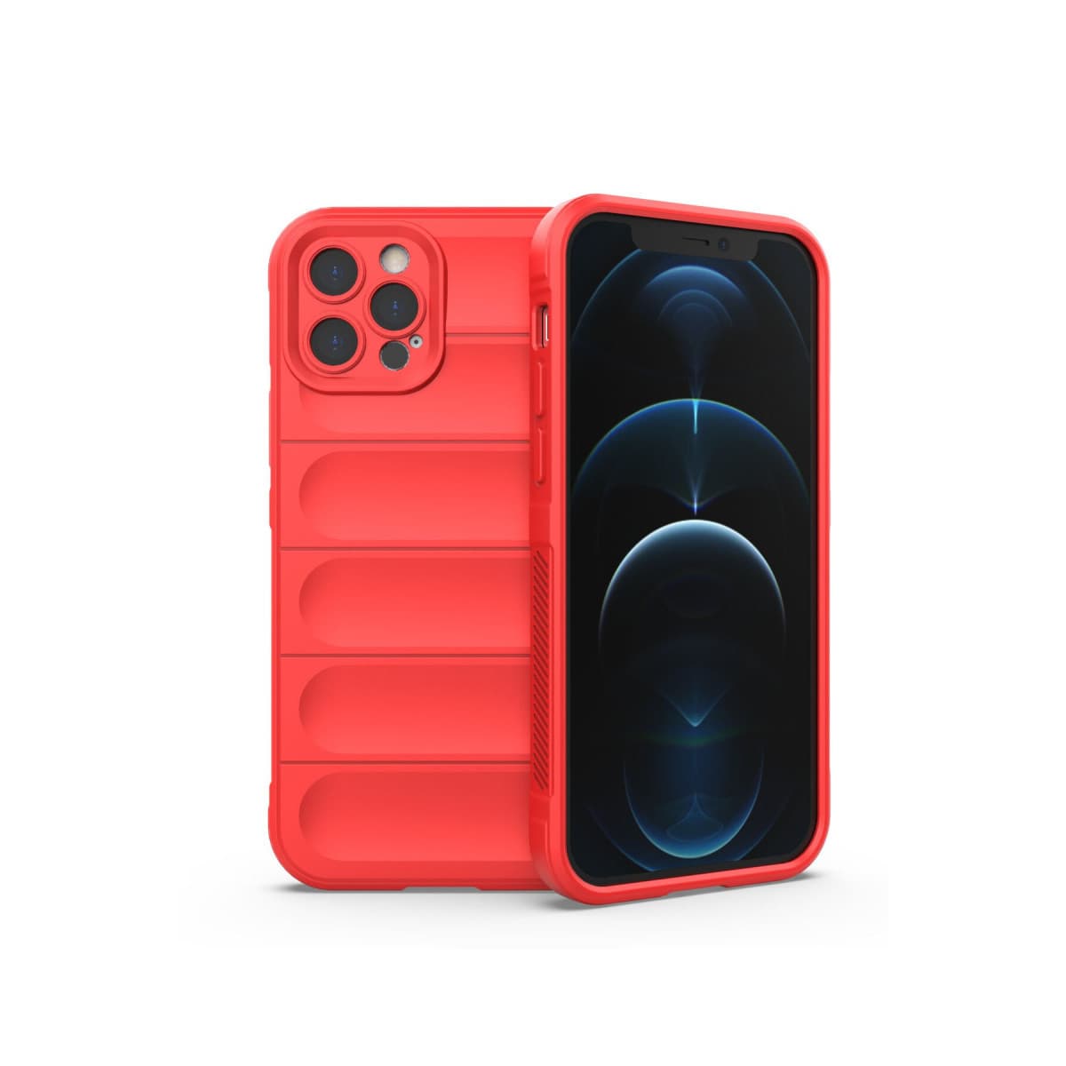 iPhone 12 Pro Max Kılıf Optimum Silikon - Kırmızı