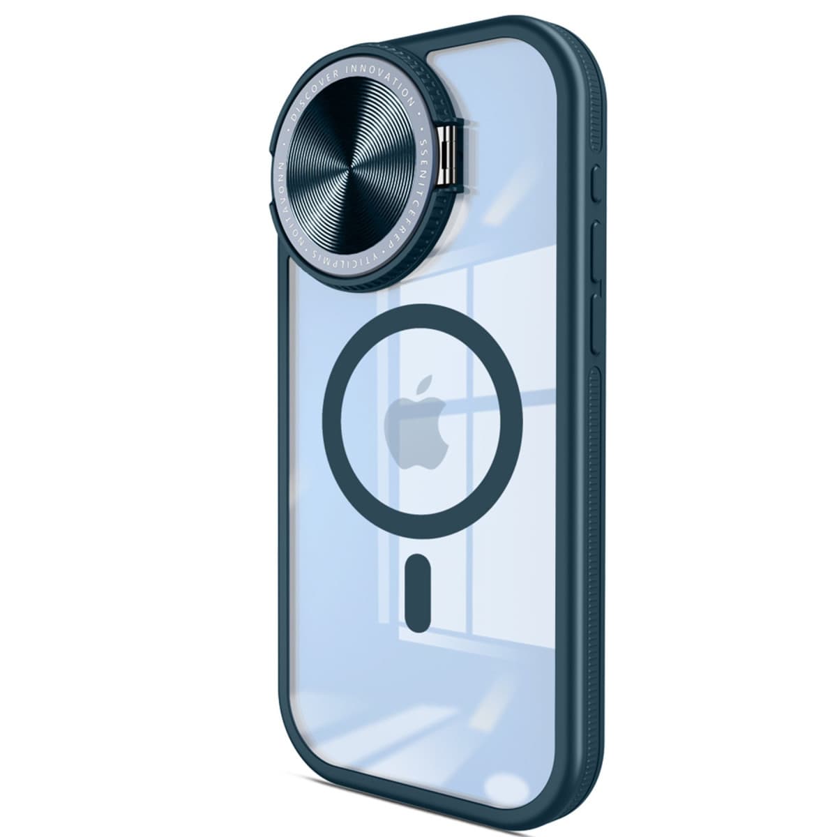 iPhone 14 Pro Max Kılıf Teleskop Lens Magsafe Silikon Kapak - Lacivert