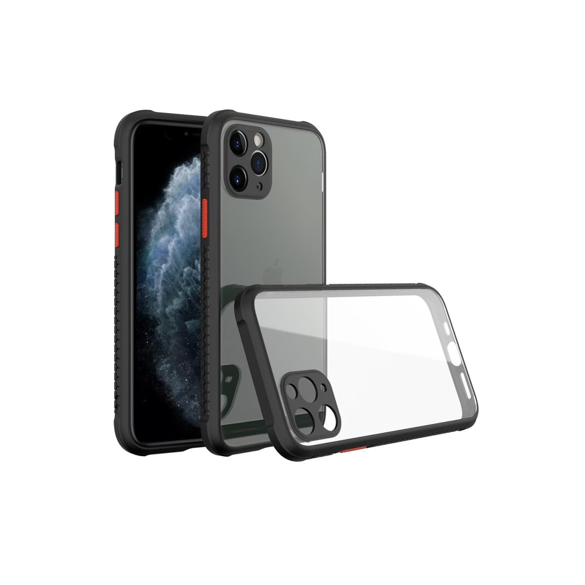 iPhone 11 Pro Kılıf Miami Şeffaf Silikon - Siyah