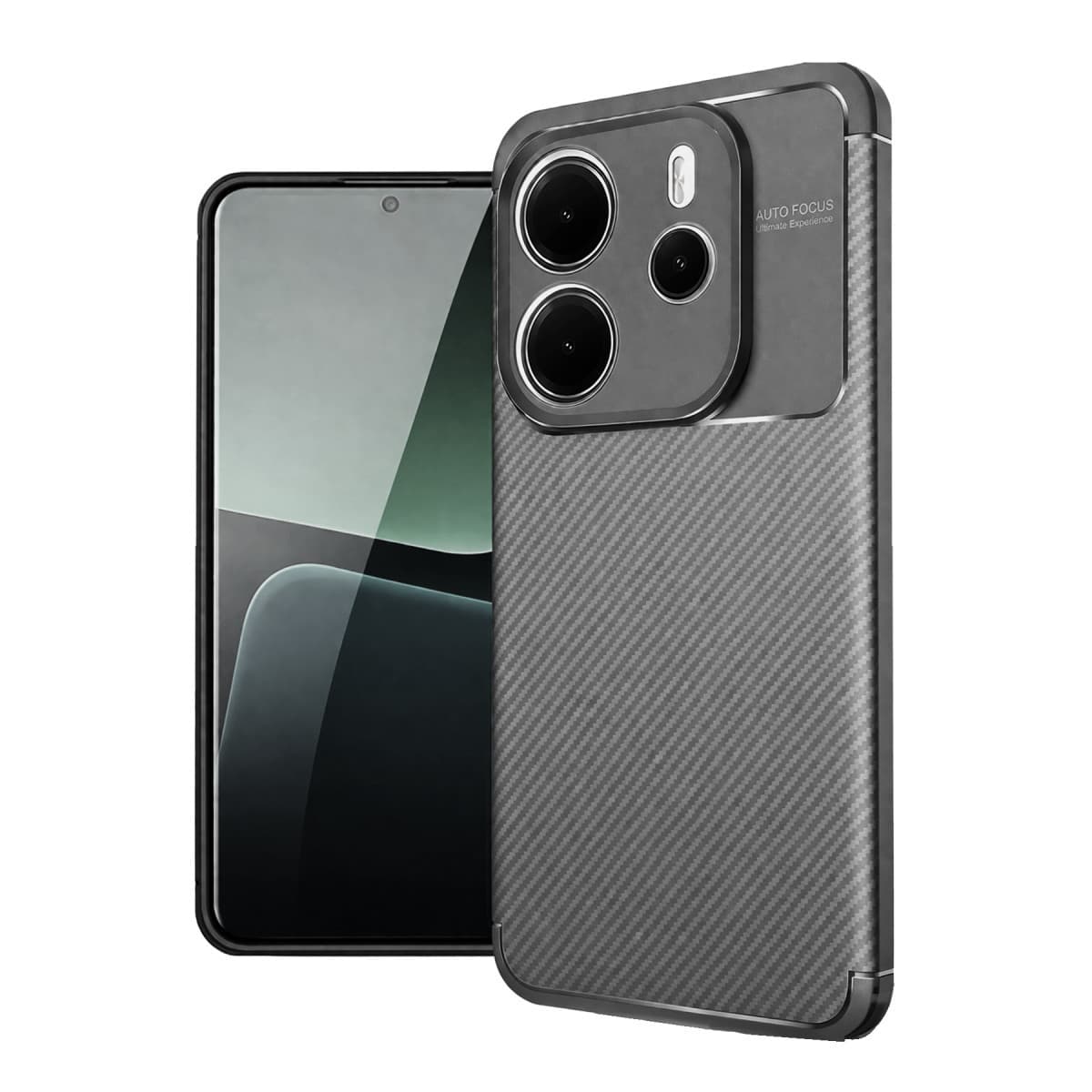 Note 14 4G Kılıf Auto Focus Karbon Kapak - Gri
