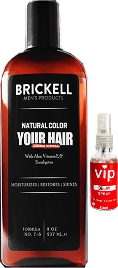 Brickell Erkeklere 237 ml Saçsakal Beyazlıkgiderici Şampuan + Vip 30ML Geciktiricisprey