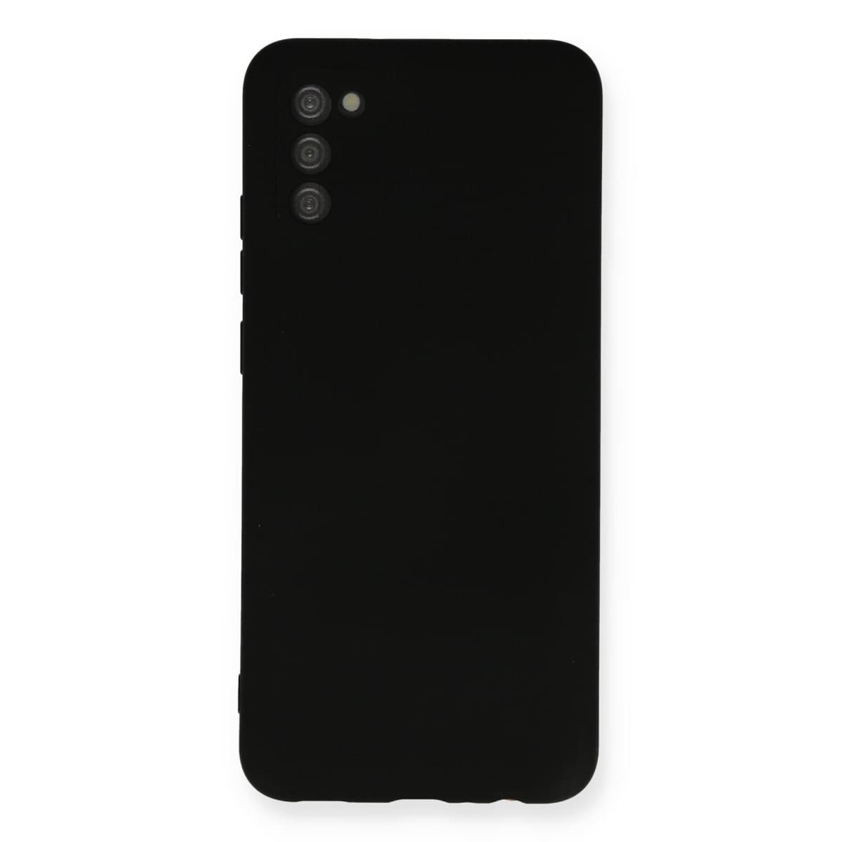 Galaxy A03S Kılıf Nano içi Kadife Silikon - Siyah
