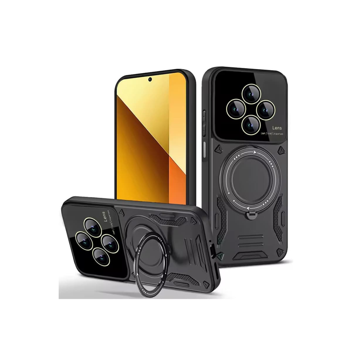 14C Kılıf Joy Lens Standlı Kapak - Siyah