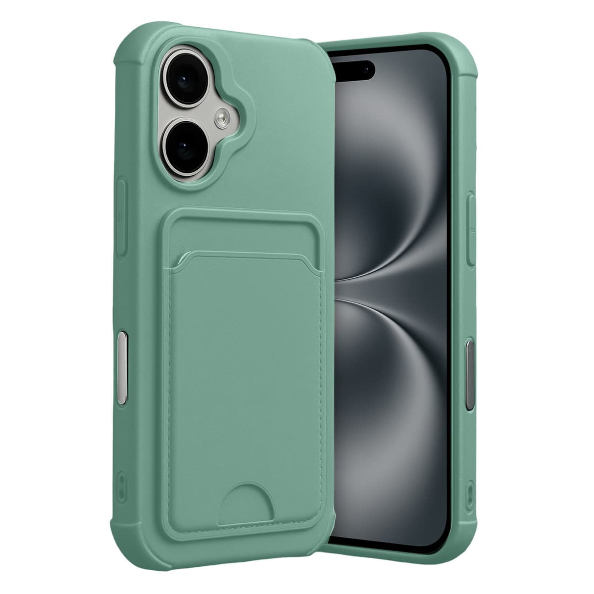 iPhone 17 Kelvin Kartvizitli Silikon - Açık Yeşil