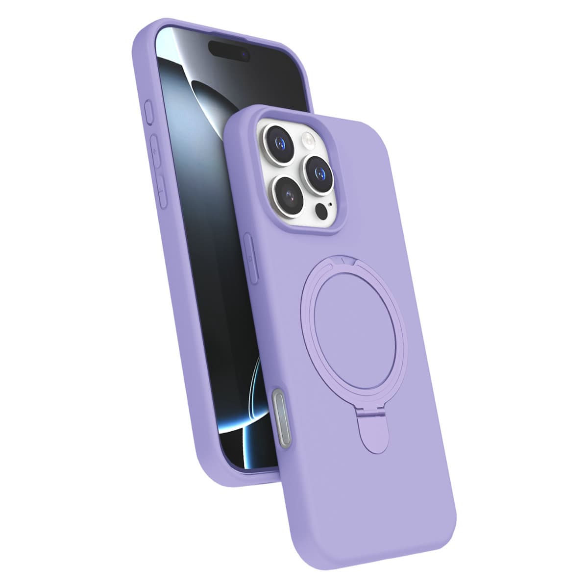 iPhone 16 Pro Regal Magsafe Standlı Kapak - Lila