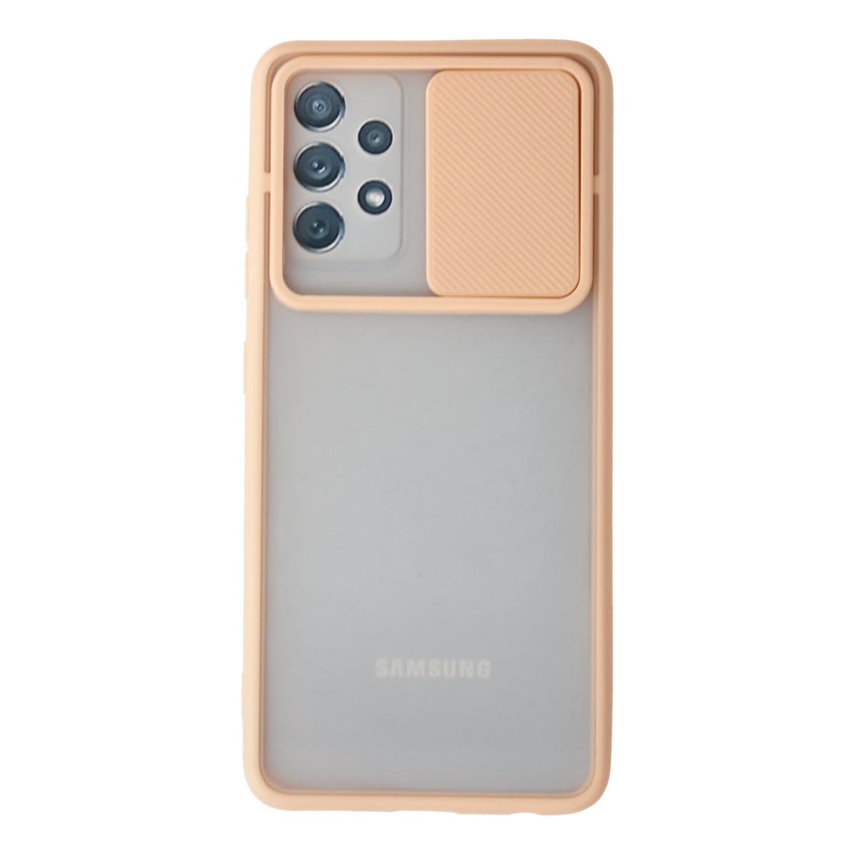 Galaxy A72 Kılıf Palm Buzlu Kamera Sürgülü Silikon - Pembe