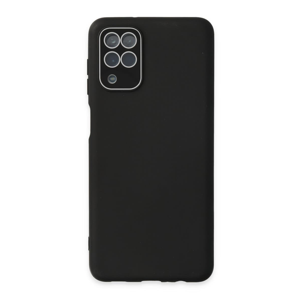 Galaxy A22 Kılıf Lansman Glass Kapak - Siyah