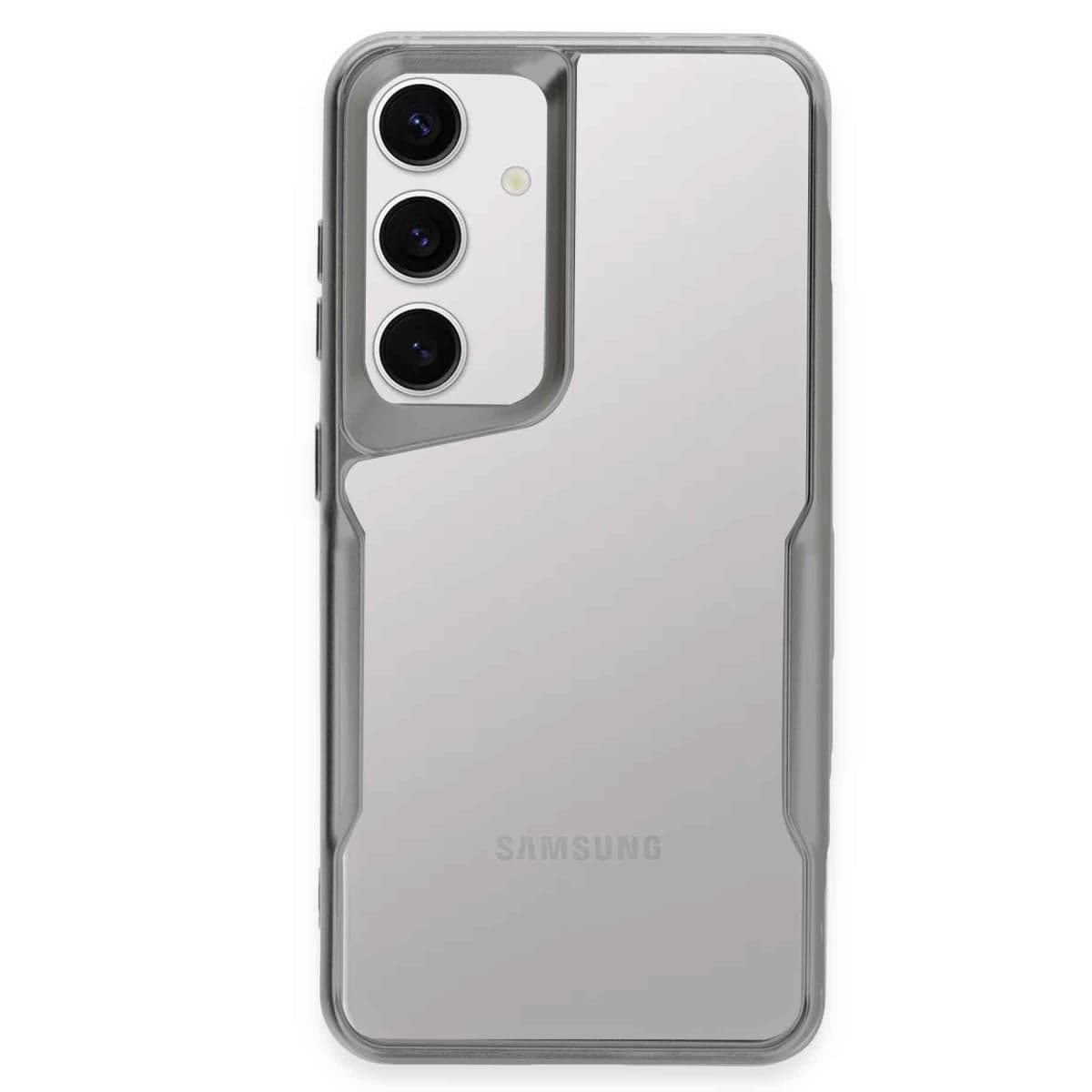 Galaxy S24 Kılıf Boyi Silikon Kapak - Gümüş