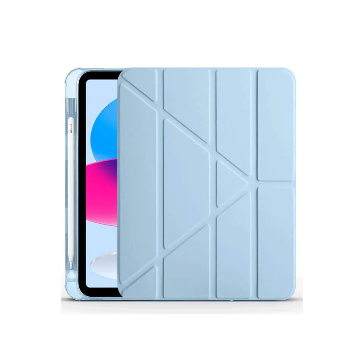 iPad 2022 10.9 (10.nesil) Kılıf Kalemlikli Mars Tablet Kılıfı - Mavi