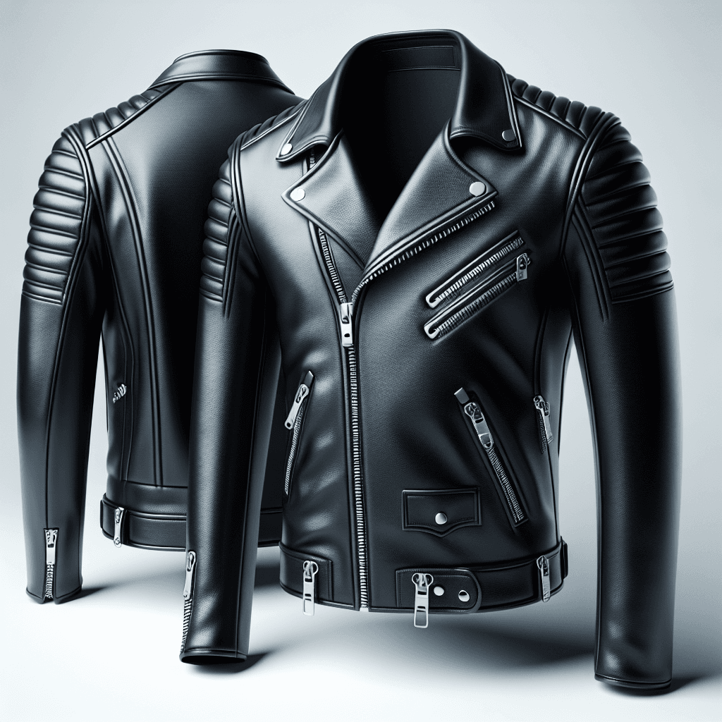 Erkek Biker Deri Ceket