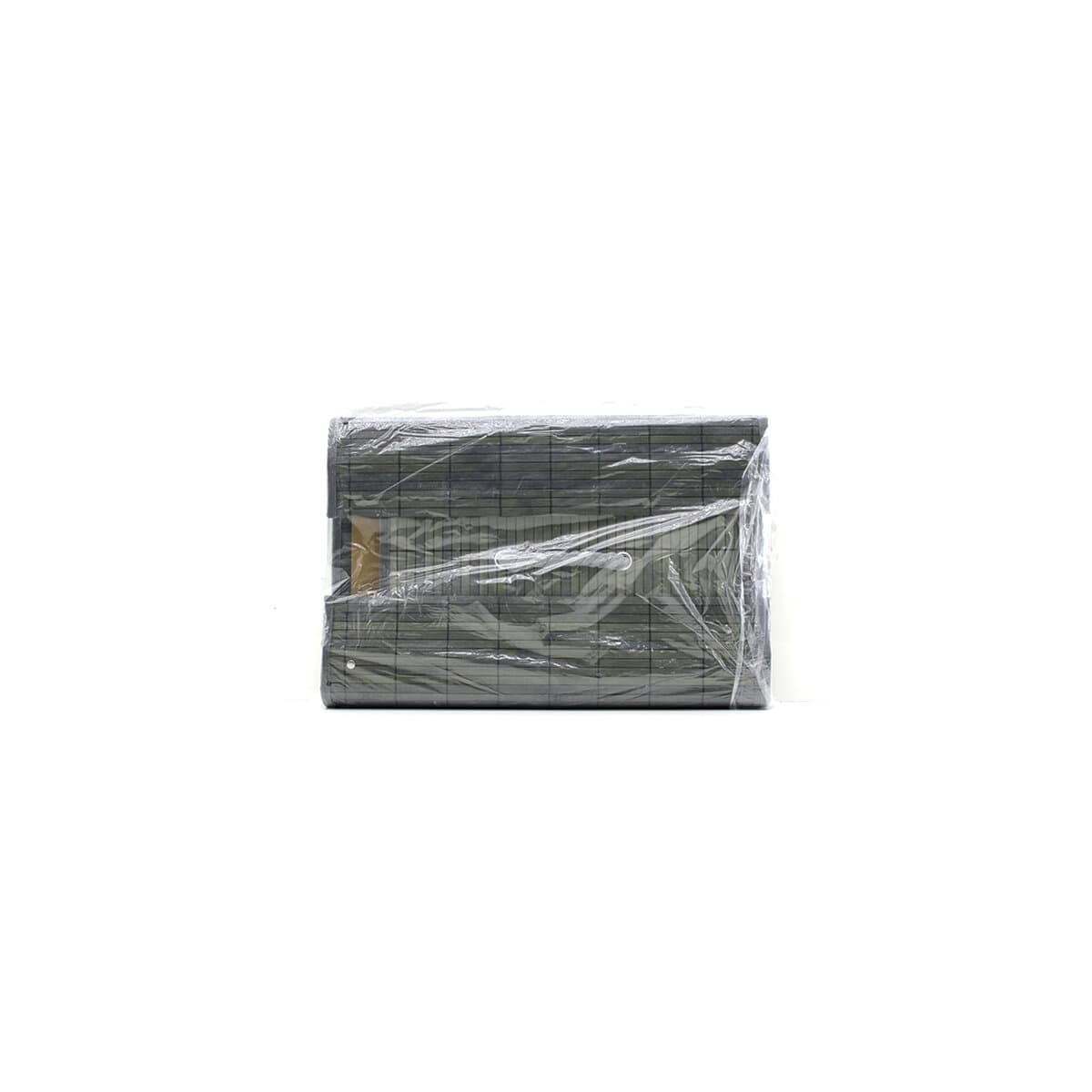 GRİ 3 BOY OVAL BAMBU KENAR ORGANİZER SEPET AHŞAP ALTLIK - BEZLİ 12X21-16X25-20X30CM