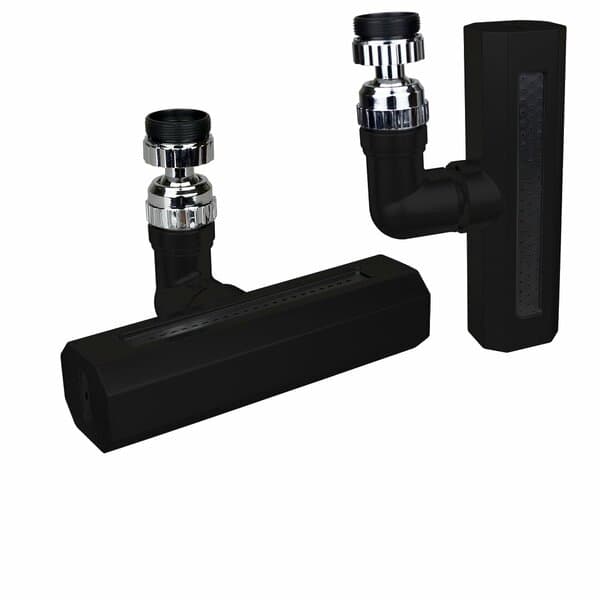SİYAH GENİŞ 360 DERECE DÖNEBİLENOYNAR BAŞLIK - 4 MOD PERLATÖR ŞELALE MUSLUK UCU KTX-3288