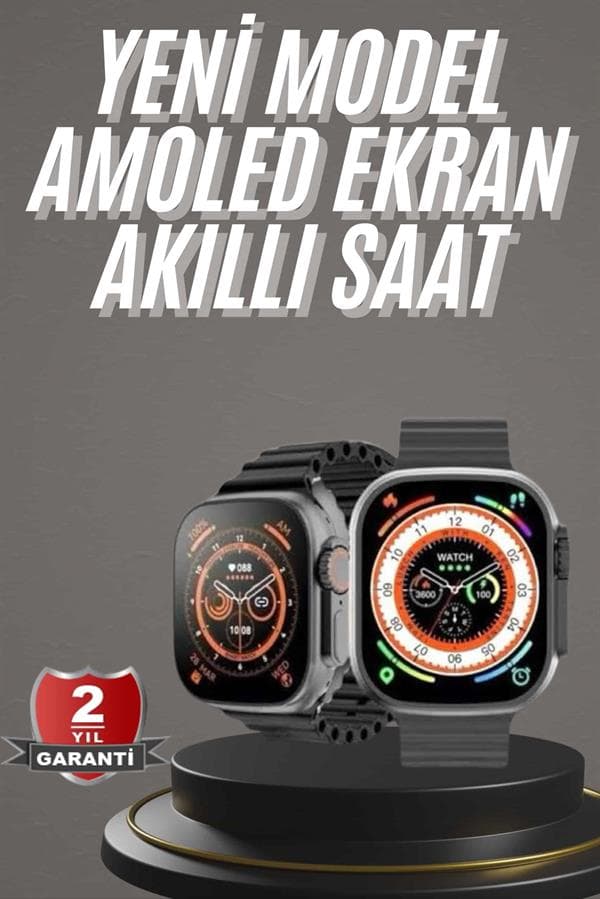 Akıllı Saat Kordon Hediyeli Güçlü Batarya Kapasiteli Titreşimli Bildirim Görme Unisex
