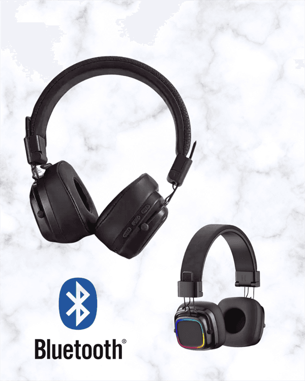 Bluetooth 5.3 Rainbow Işıklı Kulak Üstü Kablosuz Kulaklık