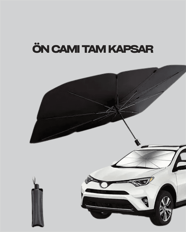 Kalın Kumaşlı Ön Cam Güneşliği – Solmaz, Deforme Olmaz, Uzun Ömürlü