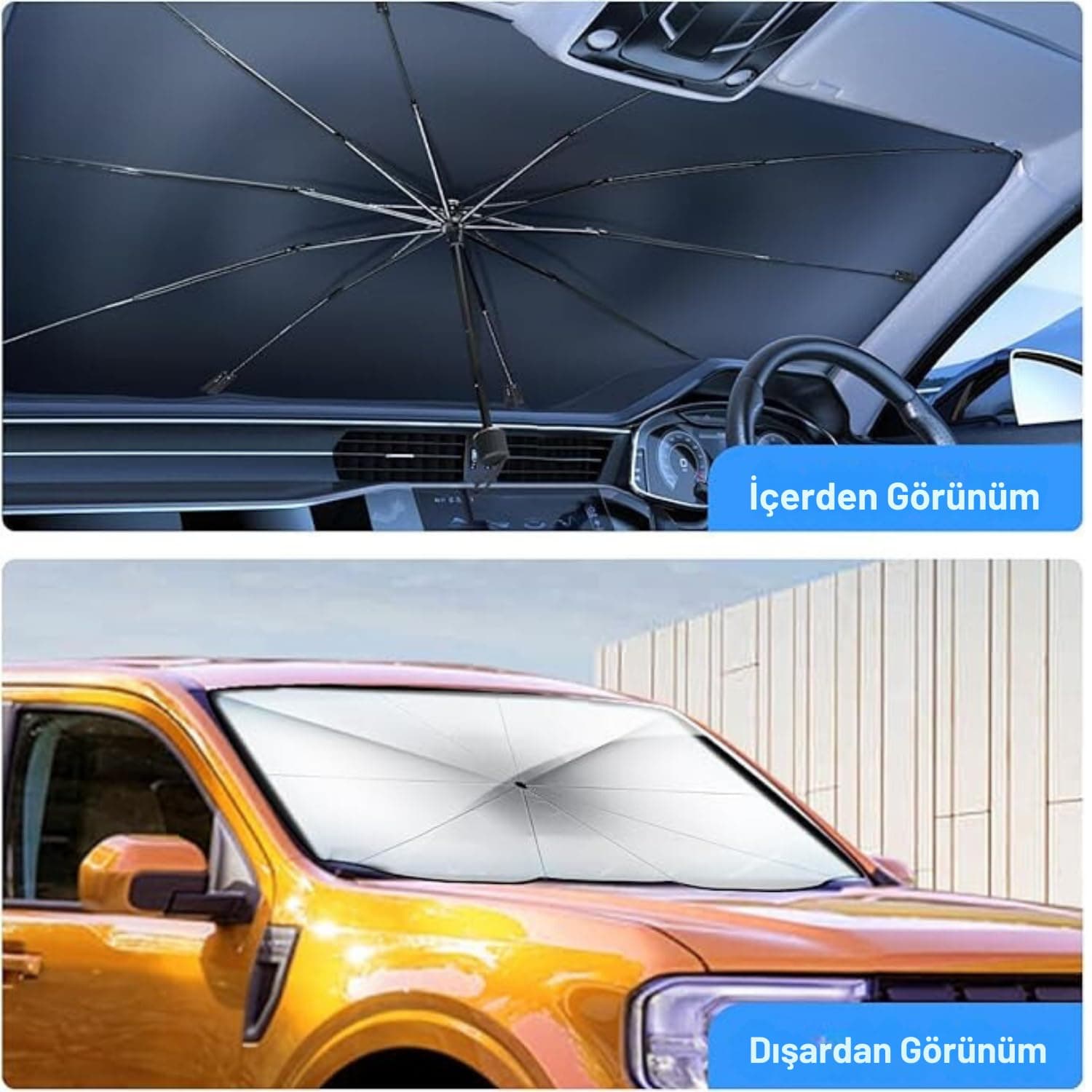 Hyundai i30, Ford Fiesta, Seat Ibiza, Renault Clio, Dacia Duster Uyumlu Oto Şemsiye