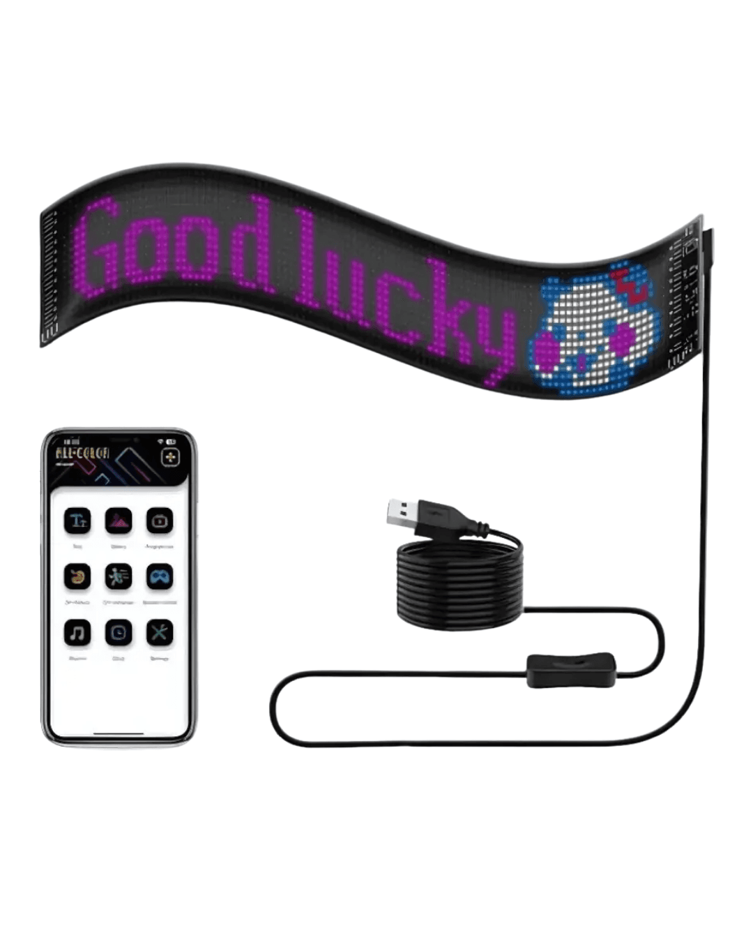 LED Matrix Panel RGB Yazı Yazma Animasyonlu Telefon Kontrollü Akıllı Ekran