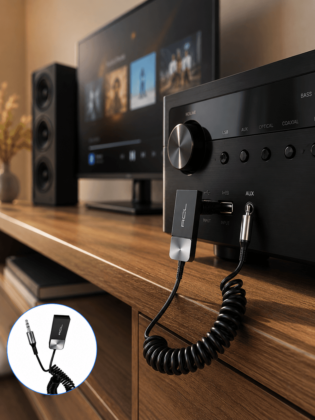 AUX Girişli Cihazlar İçin Kablosuz Bluetooth Adaptörü
