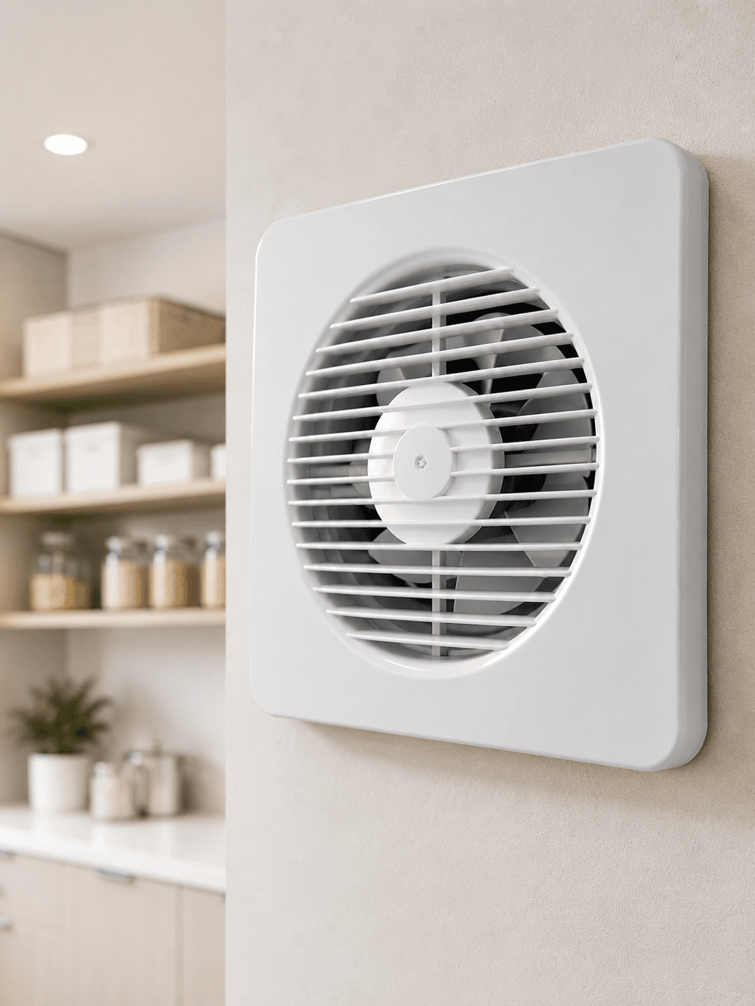 20 W Havalandırma Fanı 150 mm Bağlantı Çapı 20,8 x 20,8 cm Dekoratif Aspiratör