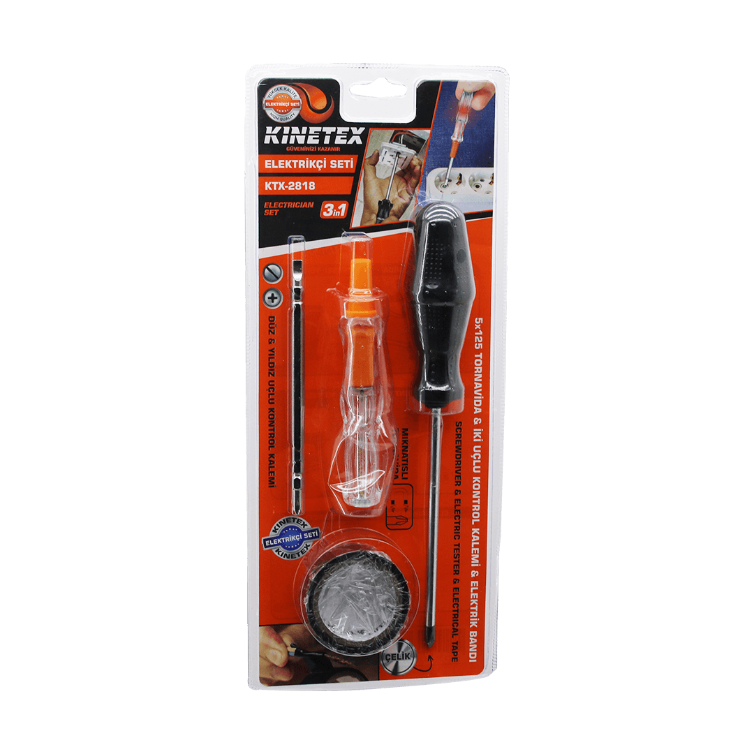 4 Parça Tornavida ve Çok Amaçlı Elektrik Seti